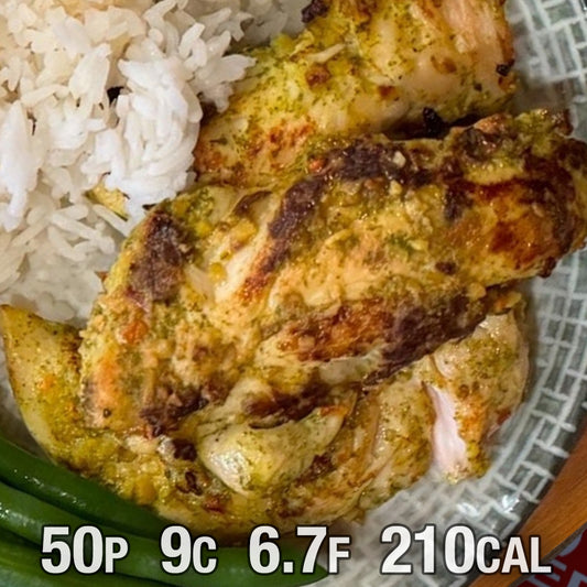 KETO Herb & Garlic chicken tenders with cauliflower rice